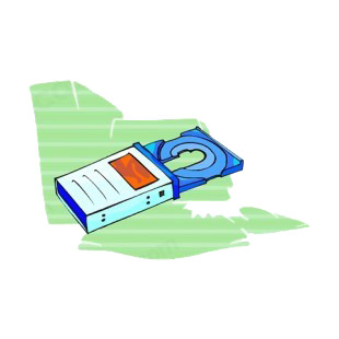 Blue internal cd rom drive with tray open listed in business decals.
