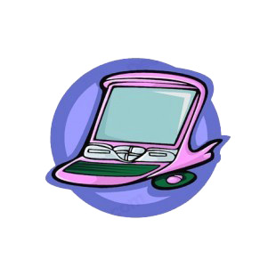 One piece computer in pink cadillac shape listed in business decals.