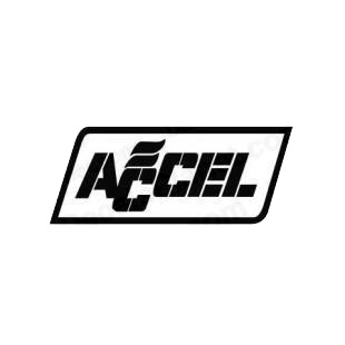 Accel listed in performance logo decals.