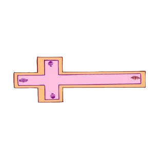 Pink and orange cross listed in crosses decals.