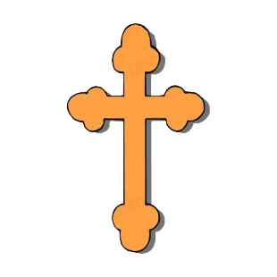 Orange budded cross listed in crosses decals.