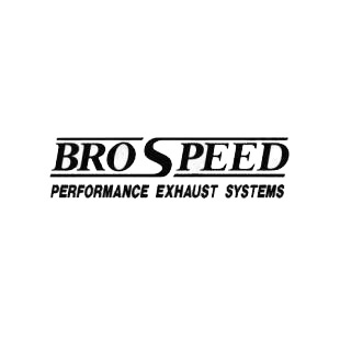 Brospeed performance exhaust systems listed in performance logo decals.
