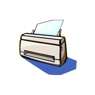 Top loader printer listed in business decals.