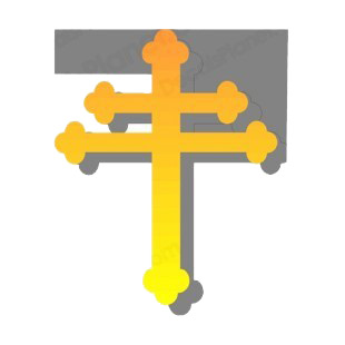 Gold budded cross listed in crosses decals.