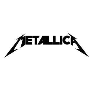 Metallica logo listed in famous logos decals.