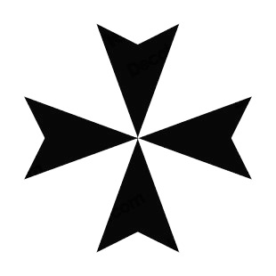 Maltese cross listed in crosses decals.