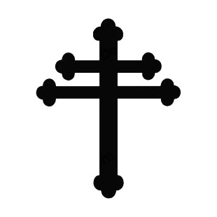 Budded cross listed in crosses decals.