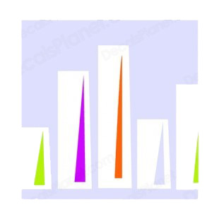 Multi colors bar graph listed in business decals.