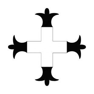 Fleurette cross listed in crosses decals.