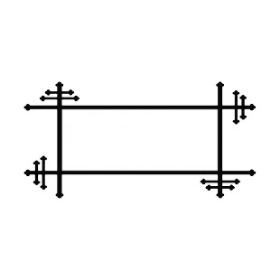 Budded cross frame listed in crosses decals.