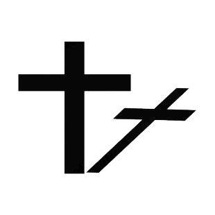 Cross with shadow listed in crosses decals.