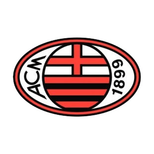 AC Milan soccer team logo listed in soccer teams decals.