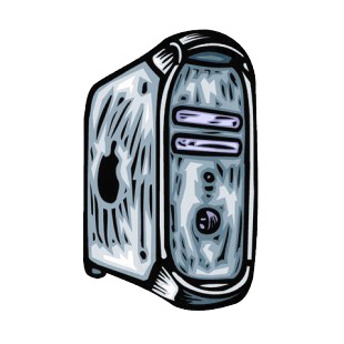 Mac G4 computer tower drawing listed in business decals.