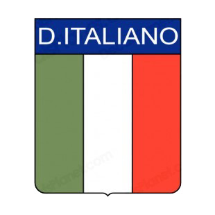 D Italiano soccer team logo listed in soccer teams decals.