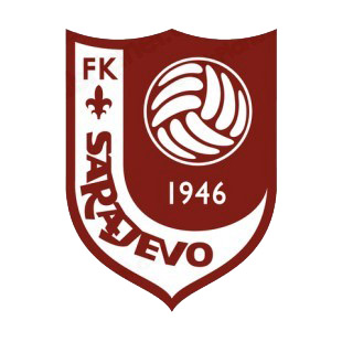 FK Sarajevo soccer team logo listed in soccer teams decals.