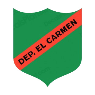 Deportivo El Carmen de Carmelita soccer team logo listed in soccer teams decals.