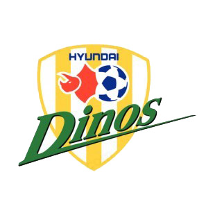 Hyundai Dinos soccer team logo listed in soccer teams decals.