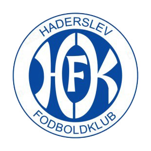 Haderslev Fodbold Klub soccer team logo listed in soccer teams decals.