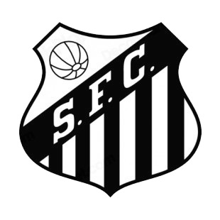 Santos FC soccer team logo listed in soccer teams decals.