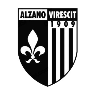 Football Club AlzanoCene 1909 soccer team logo listed in soccer teams decals.