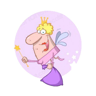 Fairy carrying purple sack   purple backround listed in characters decals.