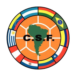 CONMEBOL South American Football Confederation logo listed in soccer teams decals.