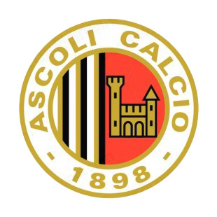 Ascoli Calcio 1898 soccer team logo listed in soccer teams decals.