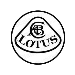 Lotus logo listed in lotus decals.