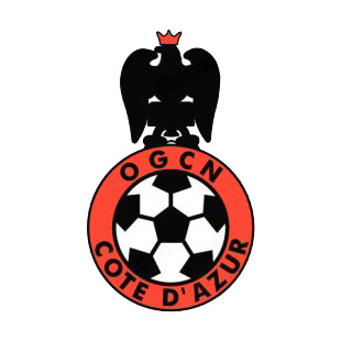 OGC Nice soccer team logo listed in soccer teams decals.