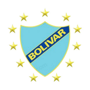 Club Bolivar soccer team logo listed in soccer teams decals.