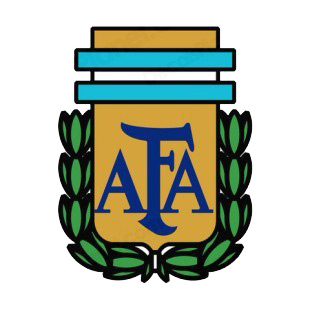 Argentine Football Association AFA logo listed in soccer teams decals.