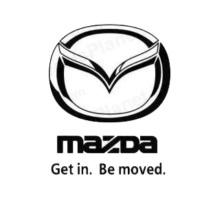 Mazda Get in Be moved listed in mazda decals.