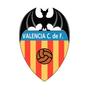 Valencia CF soccer team logo listed in soccer teams decals.