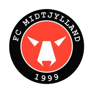 FC Midtjylland soccer team logo listed in soccer teams decals.