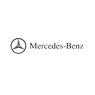 Mercedes Benz logo and text listed in mercedes benz decals.