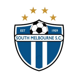 South Melbourne FC soccer team logo listed in soccer teams decals.