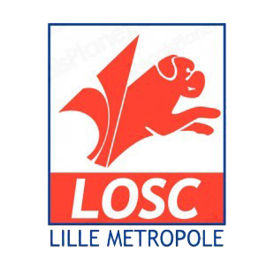 Lille OSC soccer team logo listed in soccer teams decals.