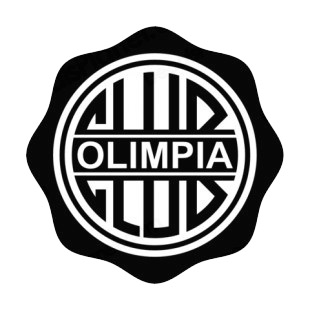 Club Olimpia soccer team logo listed in soccer teams decals.