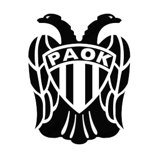 PAOK FC soccer team logo listed in soccer teams decals.