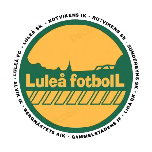 Lulea fotboll soccer team logo listed in soccer teams decals.