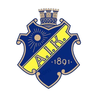 AIK Fotboll soccer team logo listed in soccer teams decals.