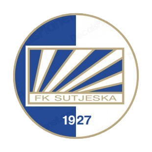 FK Sutjeska Niksic soccer team logo  listed in soccer teams decals.