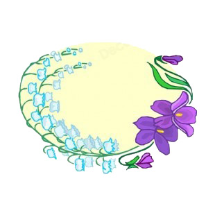 Blue and purple orchids backround listed in flowers decals.