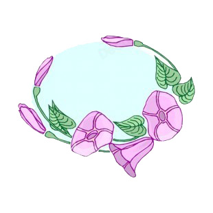 Purple flowers with leaves backround listed in flowers decals.