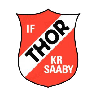 Thor KR Saaby soccer team logo listed in soccer teams decals.