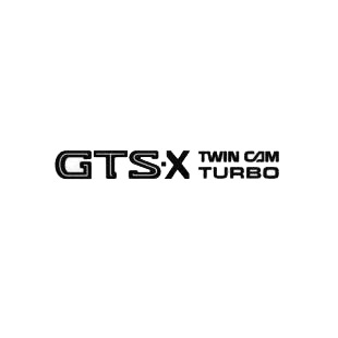 Nissan GTS-X Twin Cam Turbo listed in nissan decals.