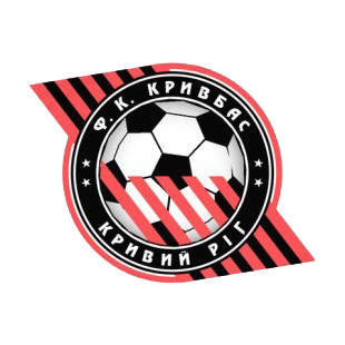 FC Kryvbas soccer team logo listed in soccer teams decals.