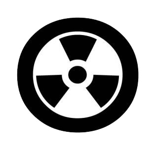 Radioactive logo listed in famous logos decals.