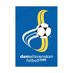 Damallsvenskan 2000 logo listed in soccer teams decals.