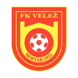 FK Velez Mostar soccer team logo listed in soccer teams decals.